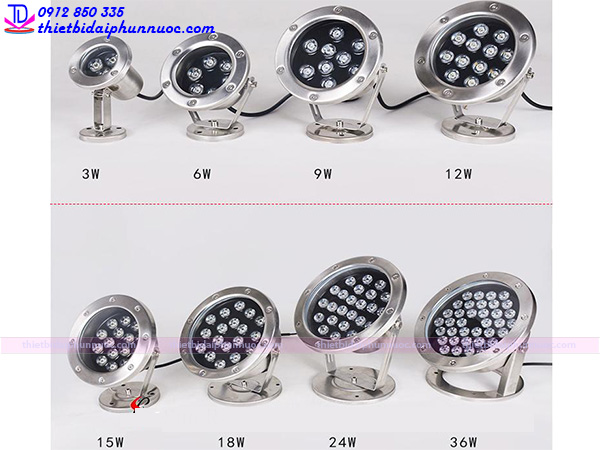 Các loại đèn Led âm nước dạng đế