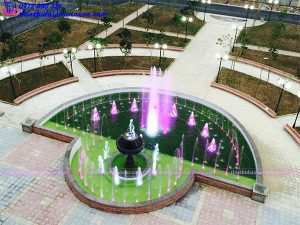 Đài phun nước bán nguyệt đại học Thành Đô