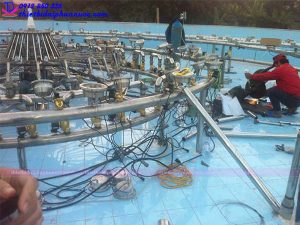 Thi công đài phun nước tại Sông Công - Thái Nguyên