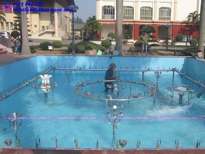 Đài phun nước tại trụ sở công an Quảng Ninh