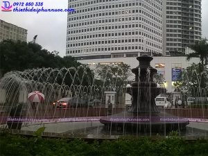 Đài phun nước bể tròn trường Đại học Quốc Gia Hà Nội 4