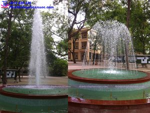 Đài phun nước hình tròn trường THPT Phan Đăng Lưu 5
