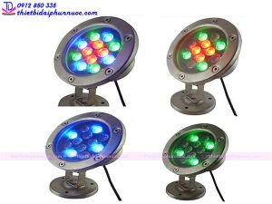 Đèn Led âm nước 12W đổi màu