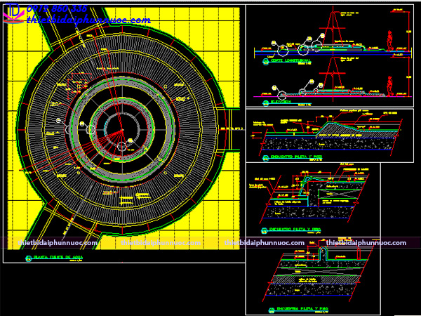 Bản vẽ đài phun nước 3