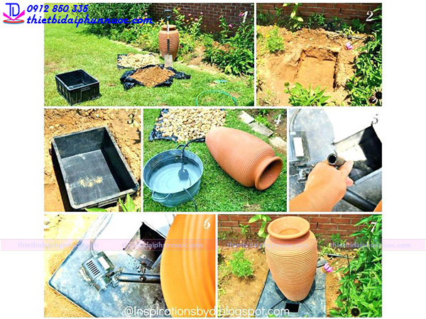 Cách làm đài phun nước mini 4