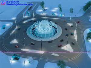 Mẫu đài phun nước hồ hình tròn 2