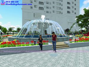 Mẫu đài phun nước hồ hình tròn 3