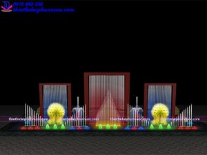 Mẫu đài phun nước hình chữ nhật 2