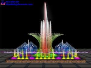 Mẫu đài phun nước hình vuông 4