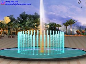 Mẫu đài phun nước bể tròn lập trình 1