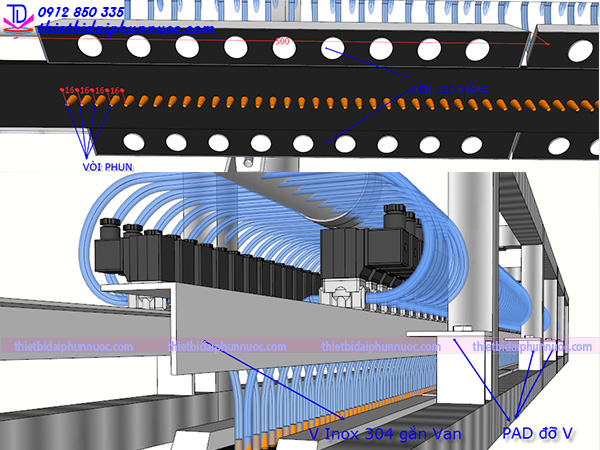 Màn nước trang trí trình chiếu laser