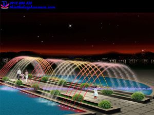 Mẫu đài phun nước lắp vòi phun Jumping 2
