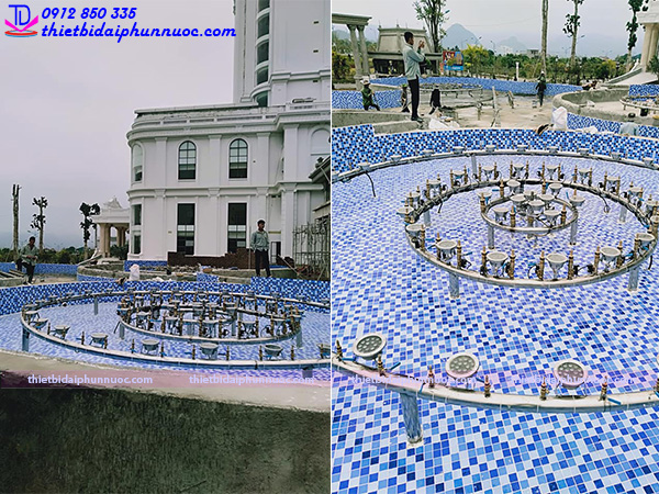 Thi công nhạc nước khách sạn Hoàng Nhâm 13