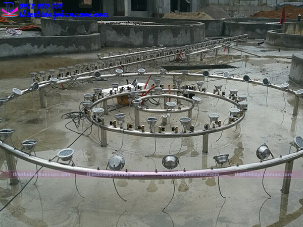 Thi công nhạc nước khách sạn Hoàng Nhâm 9