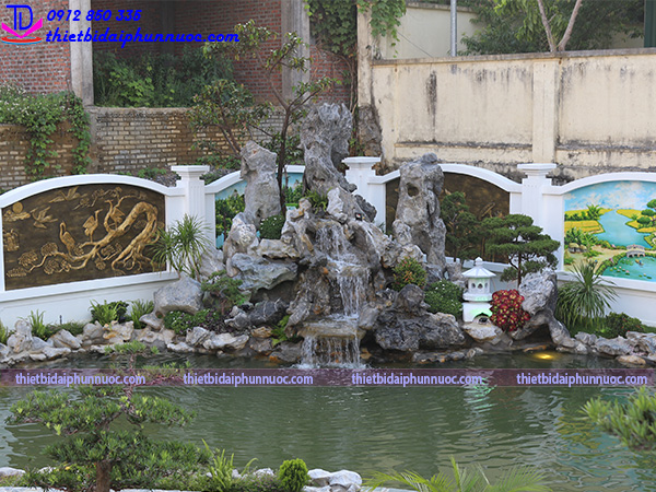 Thi công tiểu cảnh có thác nước 9