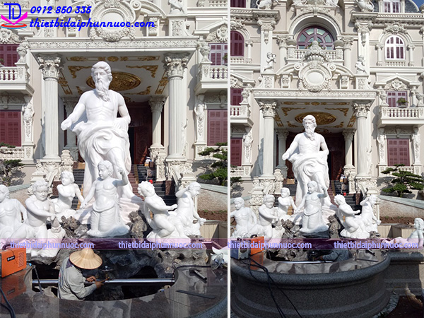 Lắp đặt đài phun nước cho lâu đài 2