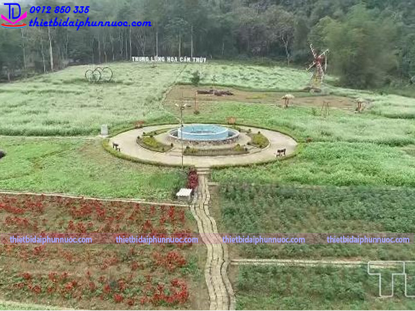 Cải tạo đài phun nước thung lũng hoa Cẩm Thủy 2