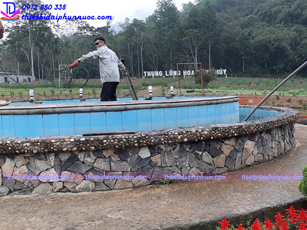 Cải tạo đài phun nước thung lũng hoa Cẩm Thủy 3