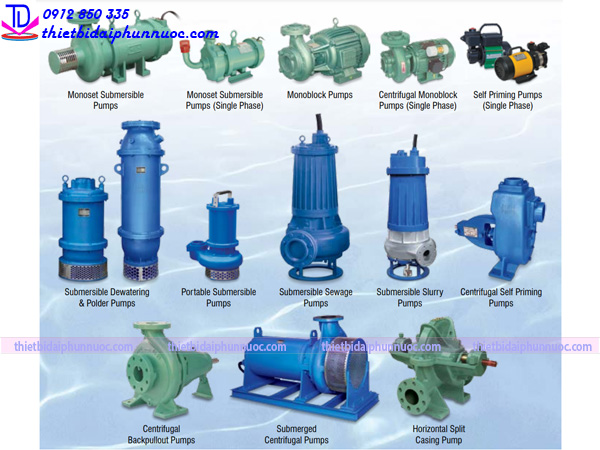 Máy bơm chìm 3 pha trục đứng MBH lắp cho đài phun nước 8