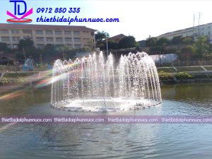 Hệ thống đài phun phao nổi Hồ trung tâm TP Điện Biên 1