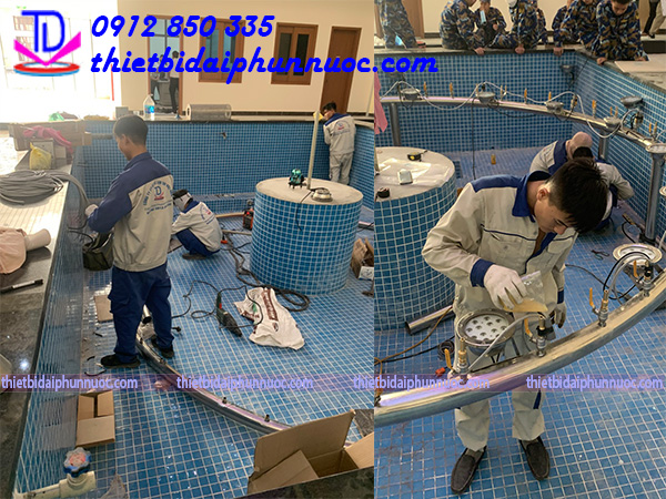 Lắp đặt thiết bị đài phun nước Bộ tư lệnh Hải quân