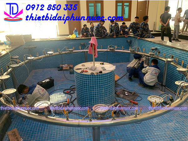 Thi công đài phun nước Bộ tư lệnh Hải quân Hải Phòng