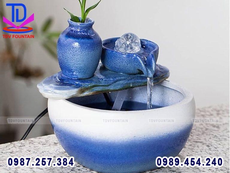 Đài phun nước bằng gốm mini để bàn