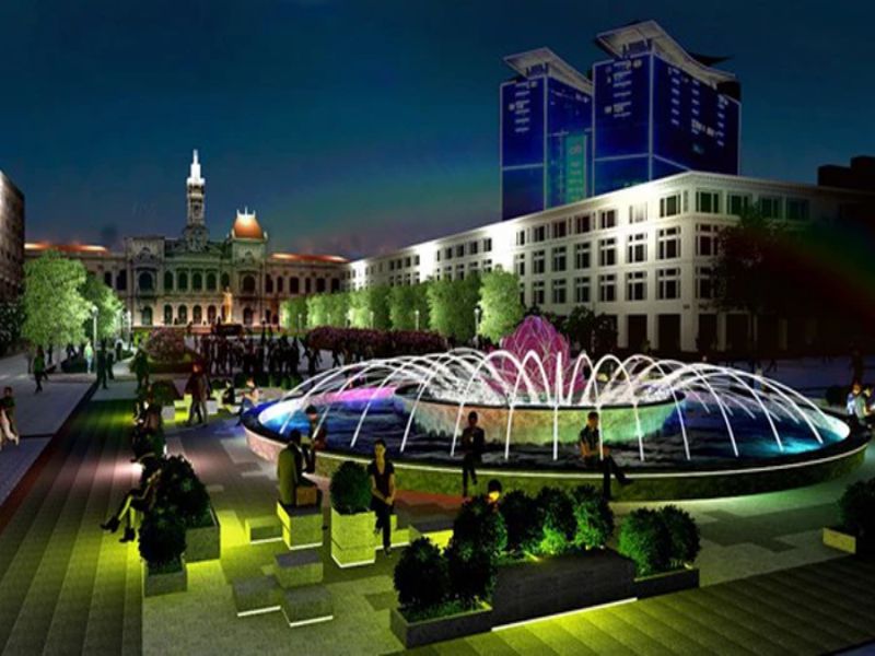 Đài phun nước hoa sen là công trình mang ý nghĩa văn hóa và tâm linh sâu sắc. 