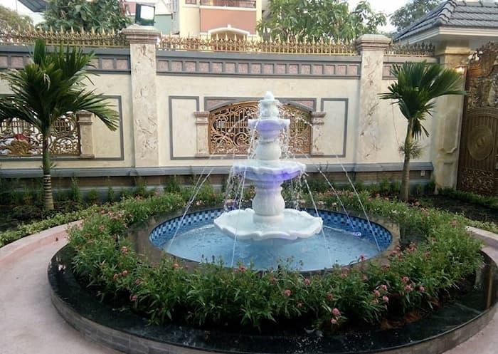 Đài phun nước là công trình vừa mang tính thẩm mỹ cao lại rất tốt về mặt phong thủy. 